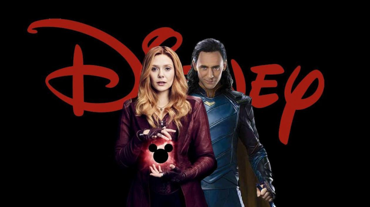 Los personajes de Scarlet Witch (Elizabeth Olsen) y Loki (Tom Hiddleston).