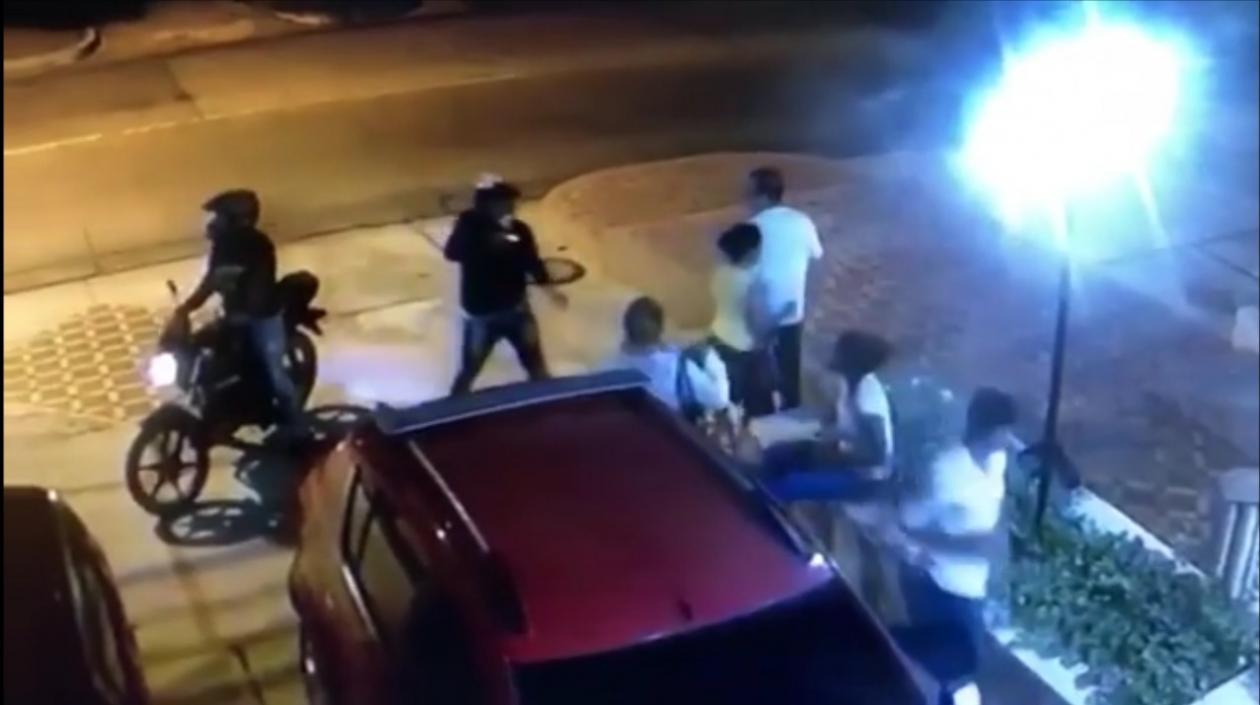 Momentos del atraco. 