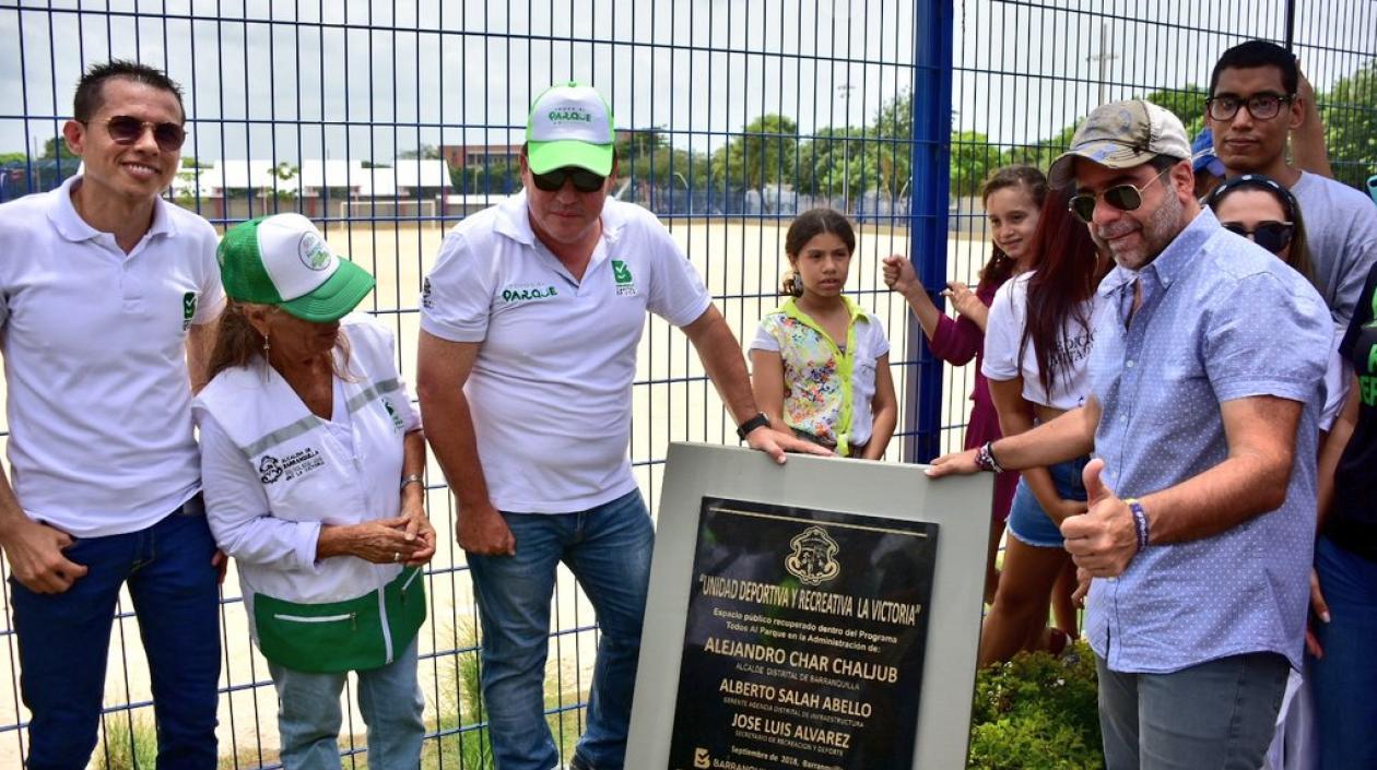 Alejandro Char entrega parque del barrio La Victoria. 