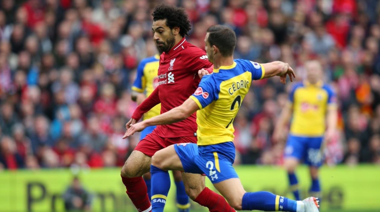 Salah en acción de partido. 