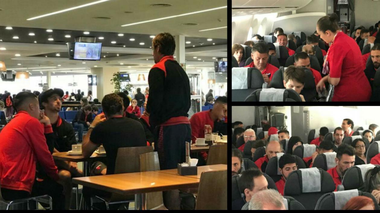 Jugadores de Colón ya emprendieron el viaje rumbo a Colombia. 