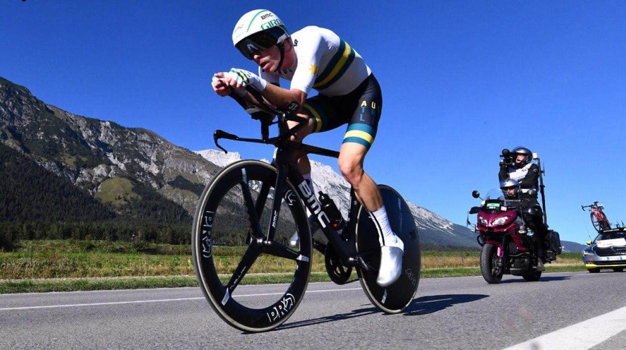 Rohan Dennis durante el mundial de contrarreloj. 