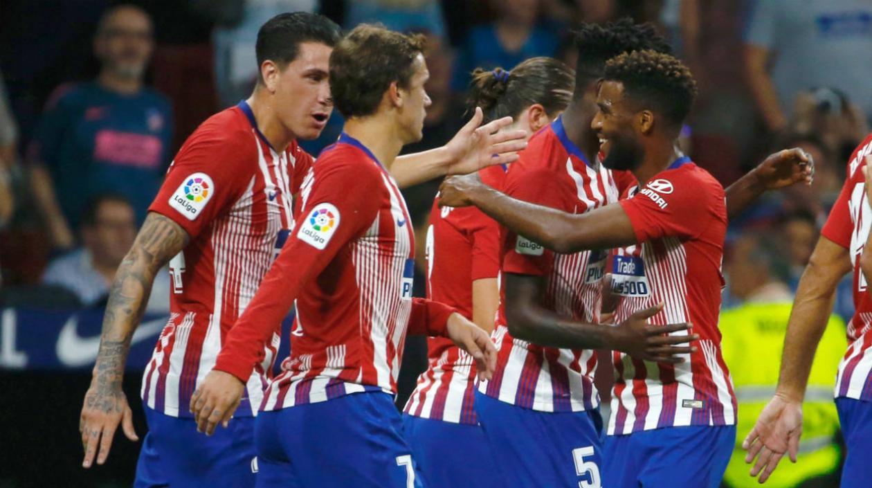 Jugadores del Atlético de Madrid. 