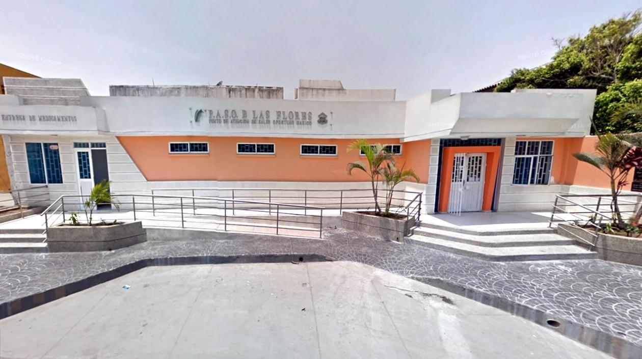 Paso del barrio Las Flores, a donde fue llevado el joven herido.