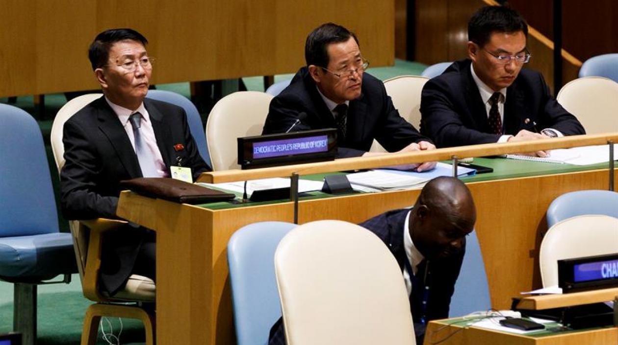 Delegación de Corea del Norte. 