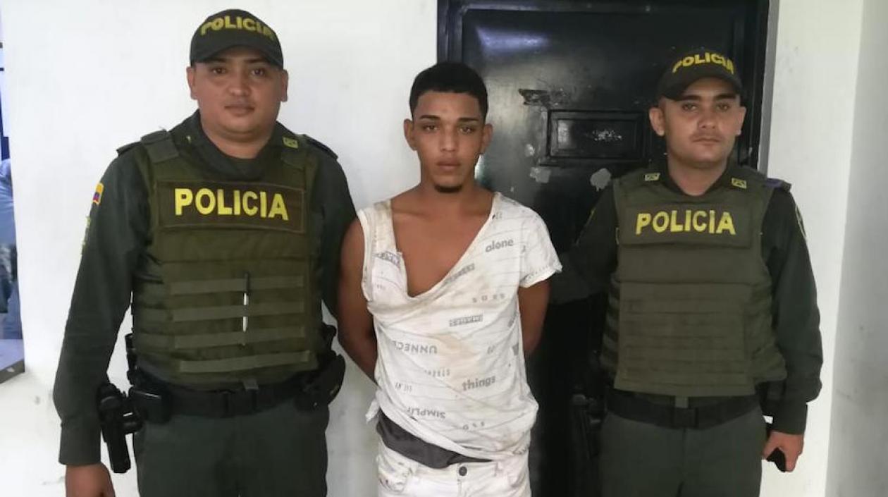 El capturado Jainer José Gutiérrez Tafur.