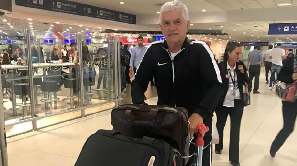Julio Comesaña a su llegada a Argentina. 