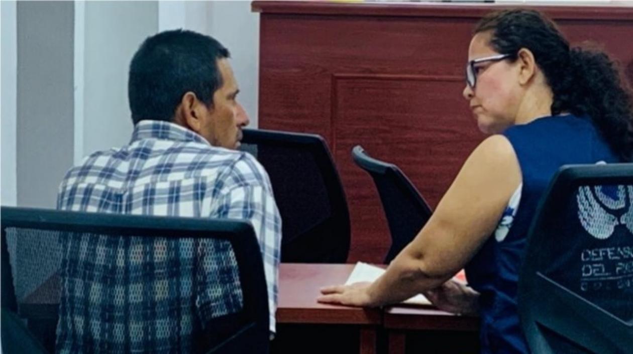 Pastor Gómez Vaca durante la audiencia. 