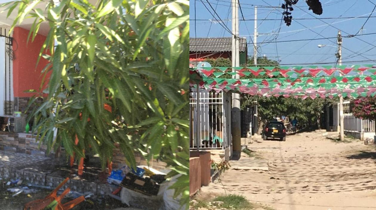 Vivienda y sector donde ocurrió el incendio.