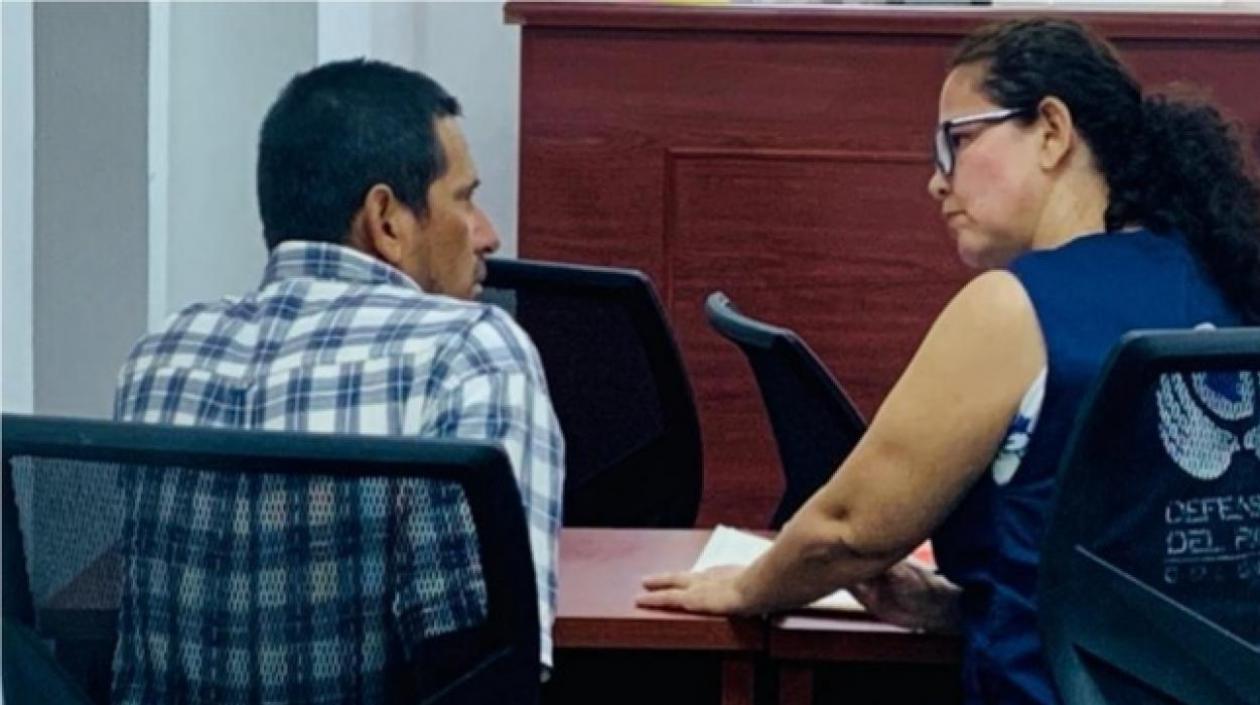 Pastor Gómez Vaca durante la audiencia. 