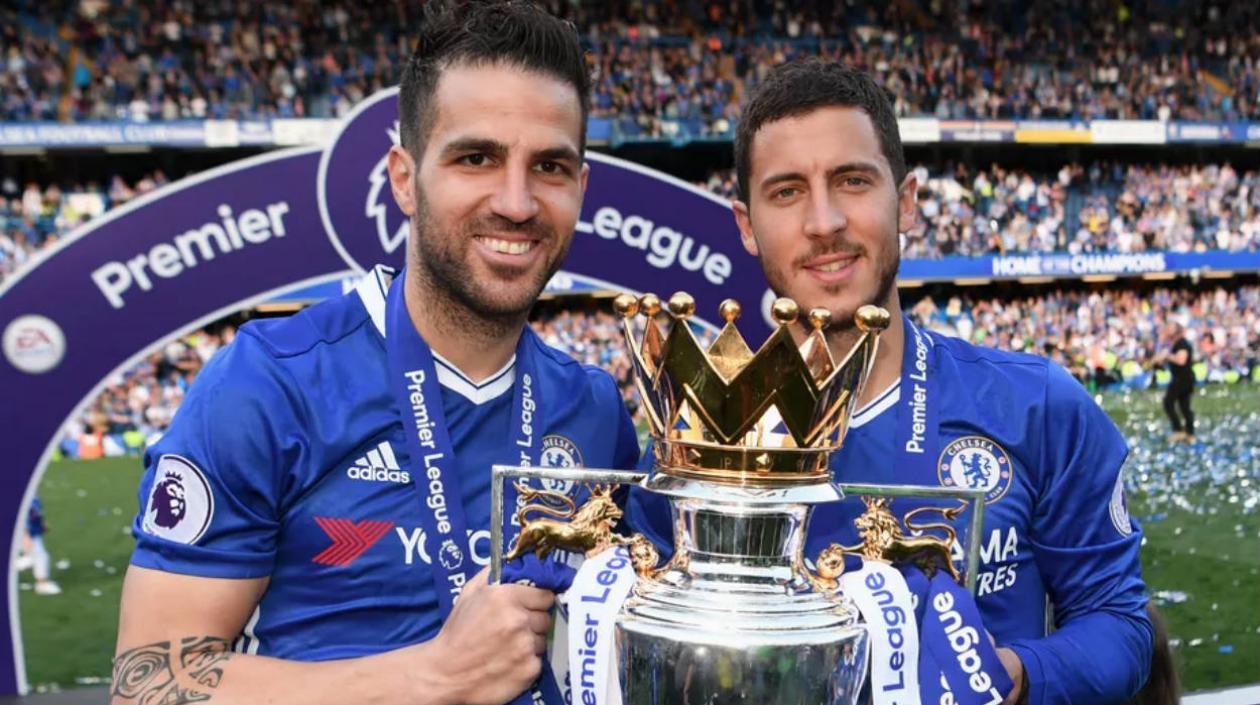Cecs Fábregas y Eden Hazard. 