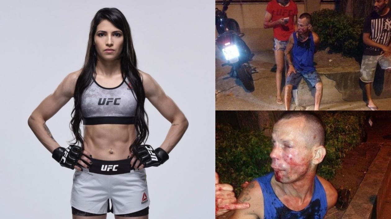 Así quedó el atracador Max Gadelha Barbosa tras la golpiza.