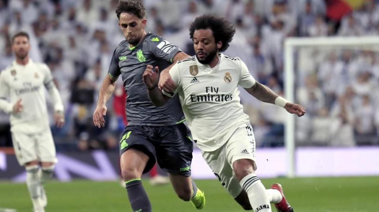 El lateral brasileño Marcelo (derecha).