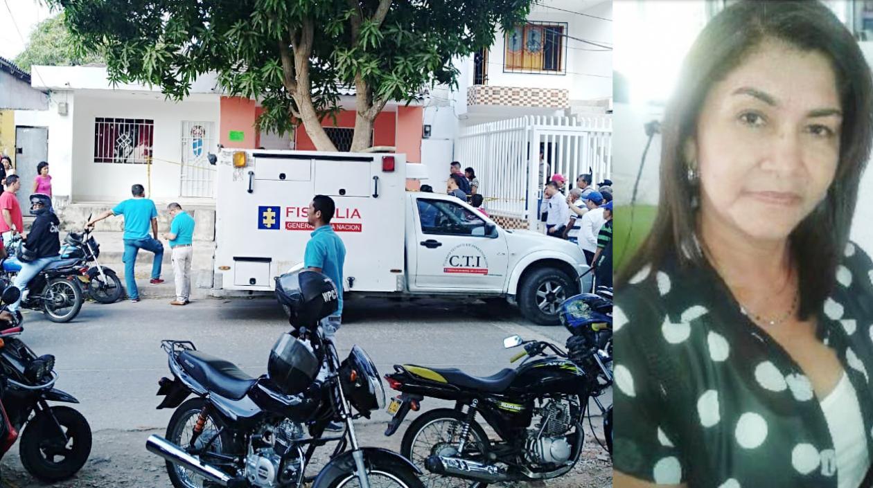 El CTI de la Fiscalía llegó a inspeccionar el cuerpo de la mujer en su casa.