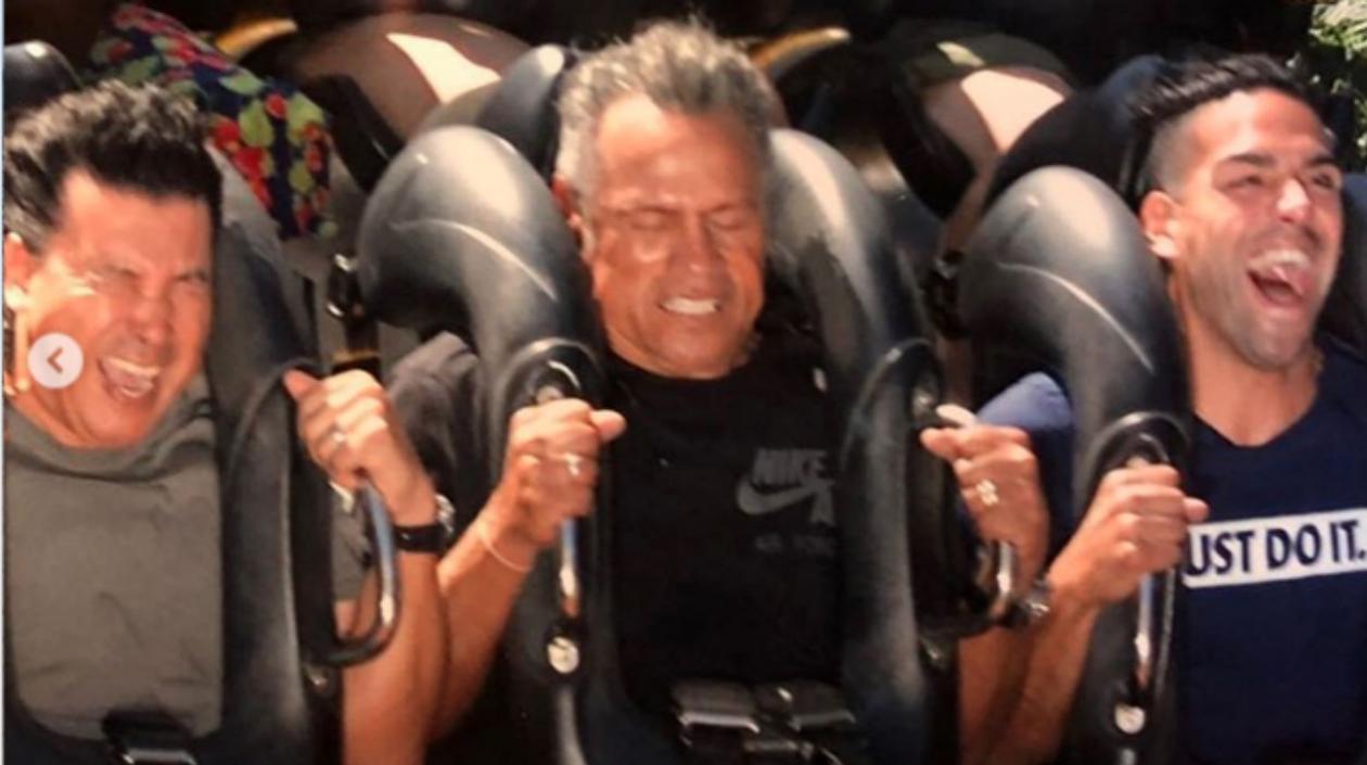 Última fotografía que Falcao García se tomó con su padre Radamel Enrique. 