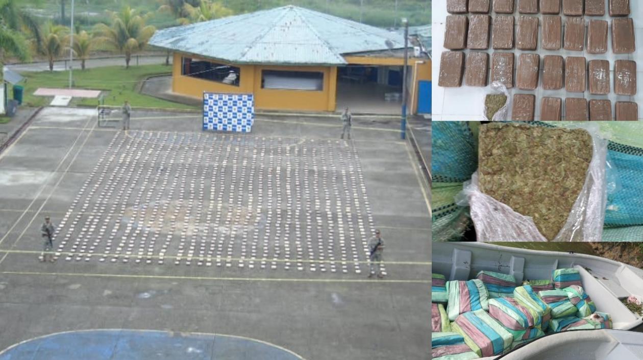 La marihuana incautada.