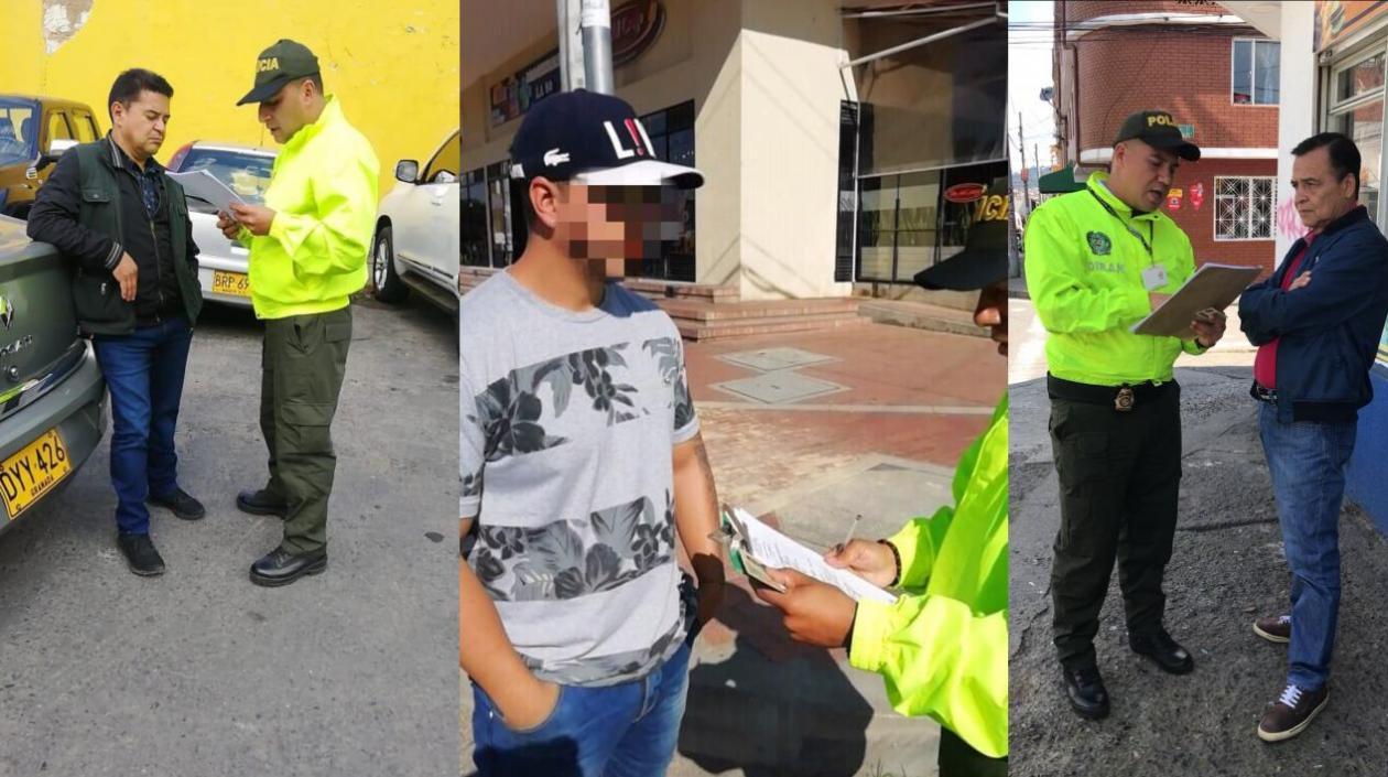 Momentos de las capturas en Bogotá.