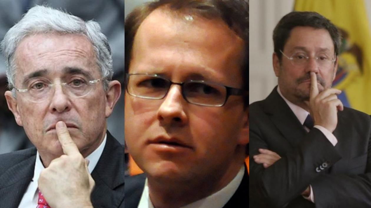 Álvaro Uribe, Andrés Felipe Arias y Francisco santos.