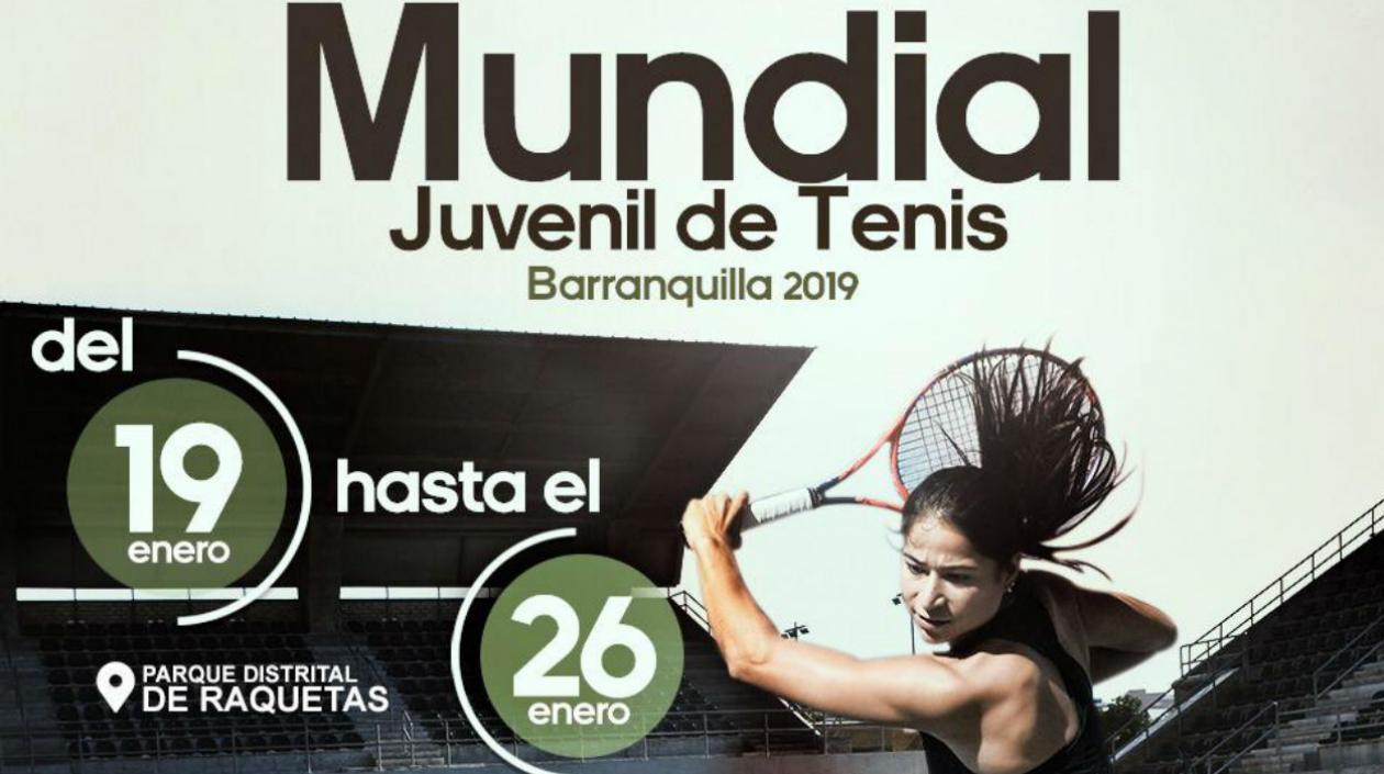 Afiche del Mundial Juvenil de Tenis. 