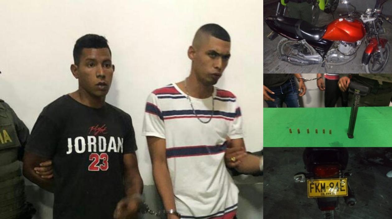 Isaías De Jesús Acosta Crúzate, alias 'El Tigre' y Jean Luis Jiménez Yarala, alias 'Estrellita', los capturados.