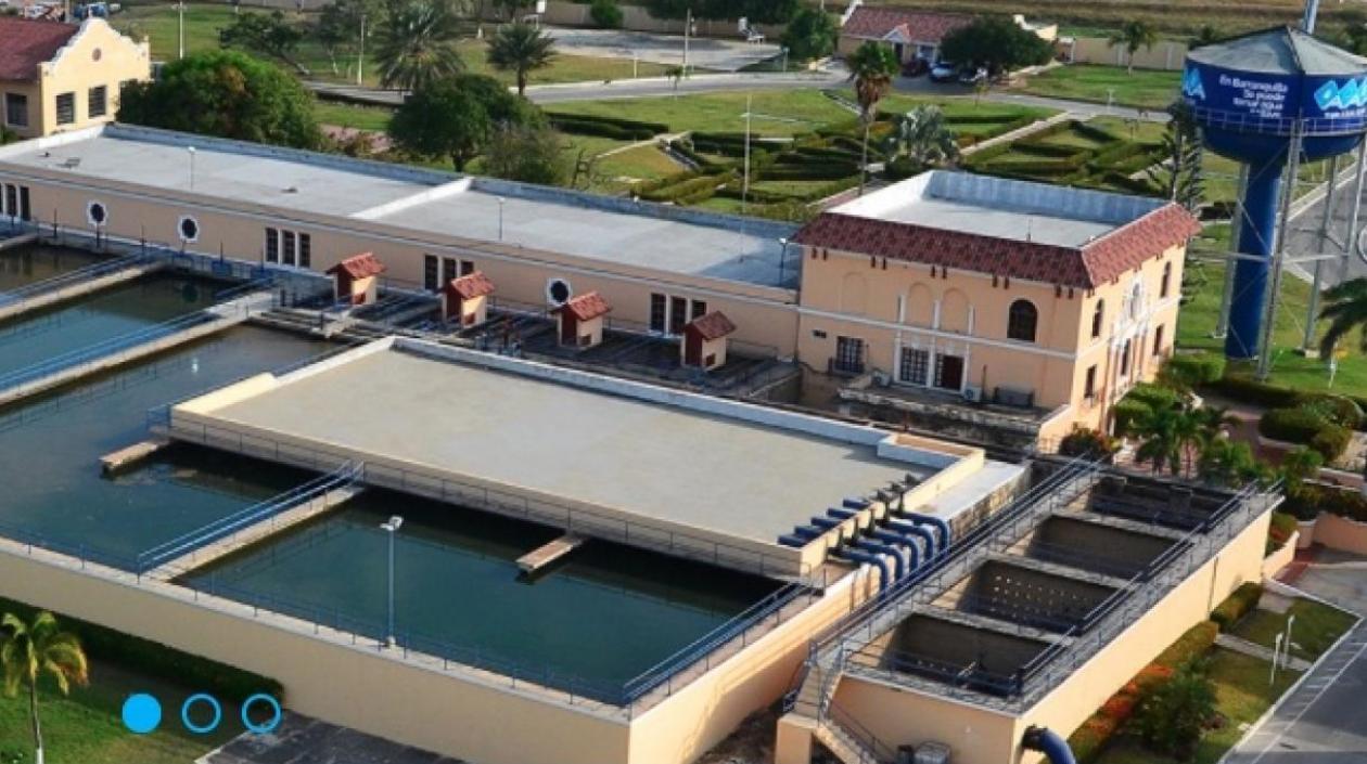 Vista aérea del acueducto de Barranquilla