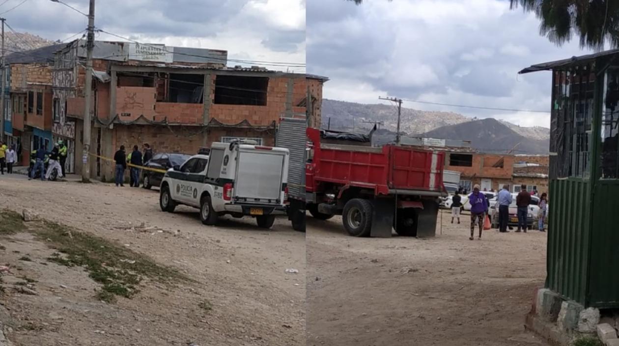 Momentos del allanamiento. 