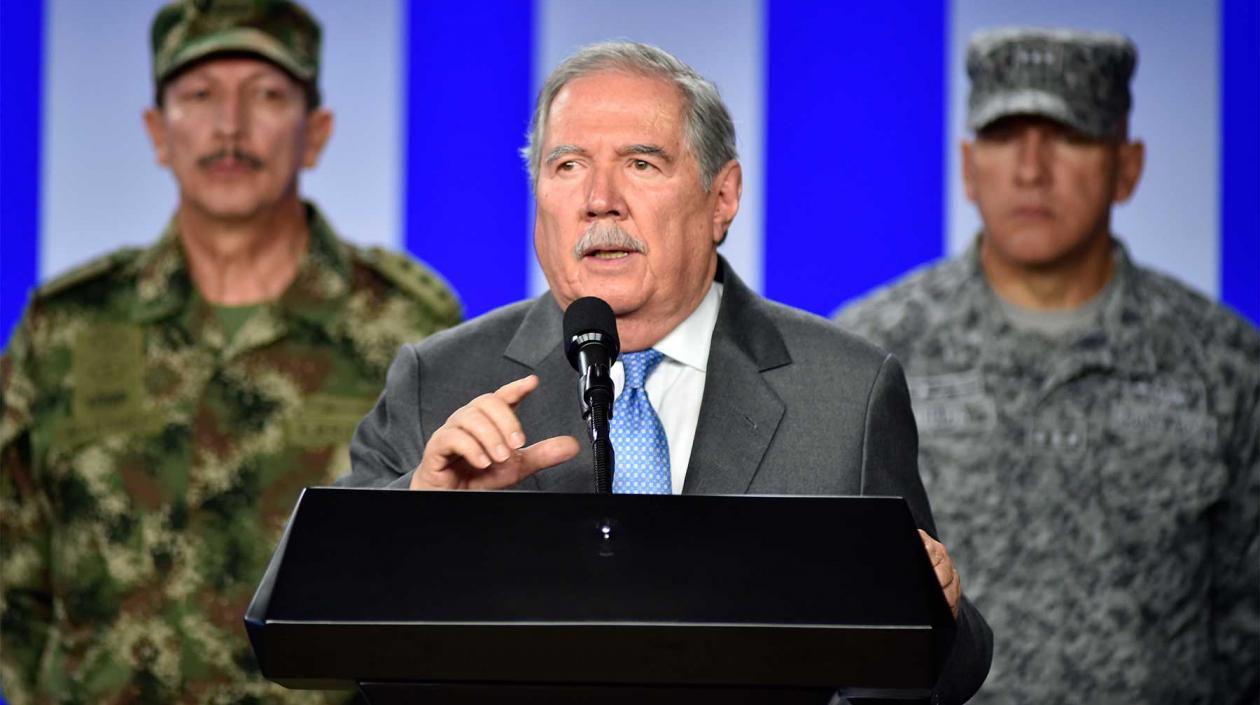 El Ministro de Defensa, Guillermo Botero