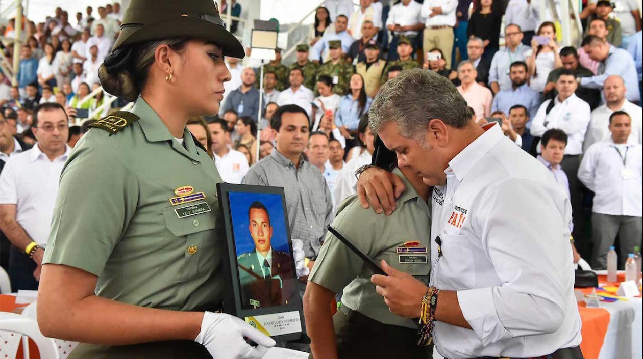 El Presidente Iván Duque durante el acto.