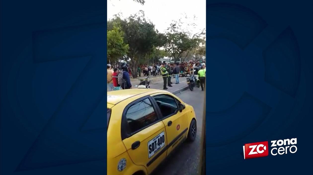 Lugar de los hechos en el barrio Simón Bolívar.