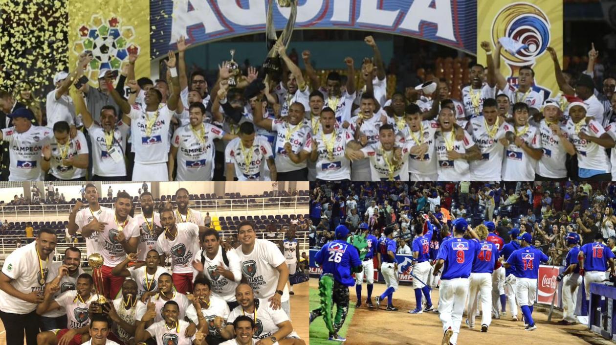 La tripleta de campeones: Junior, Titanes y Caimanes.
