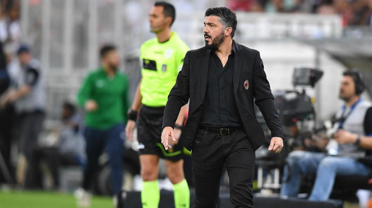 Gennaro Gatusso, técnico del AC Milan. 