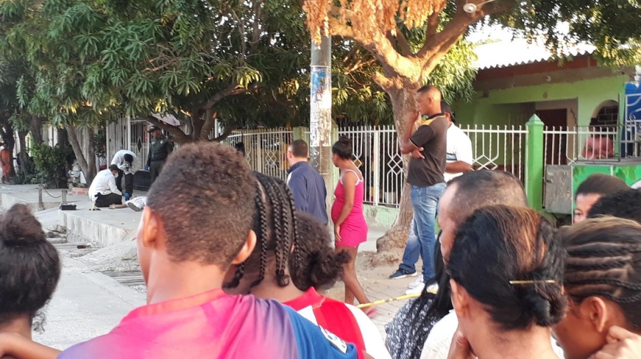 Diligencia de levantamiento del cuerpo en Las Malvinas.