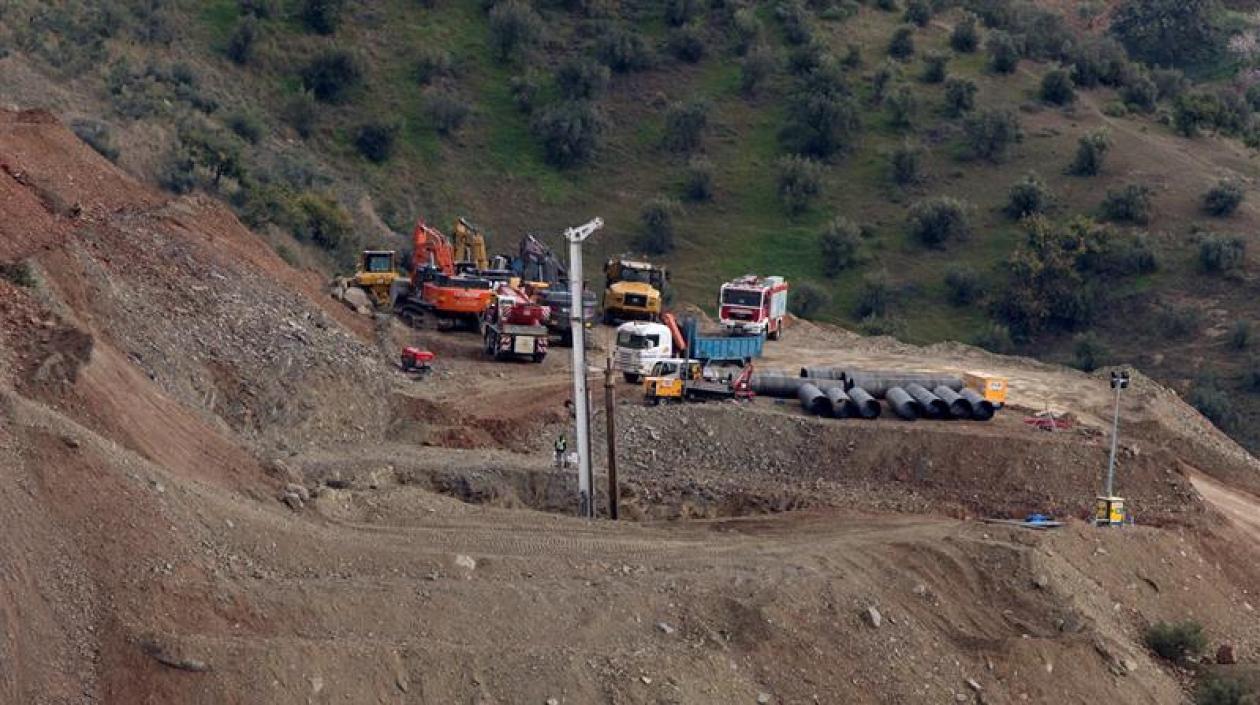 Zona donde se trabaja para rescatar al menor.