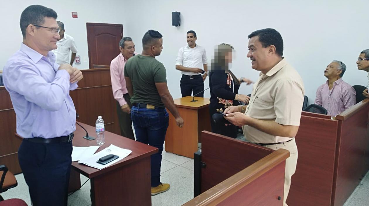 Aspecto de la audiencia de imputación.