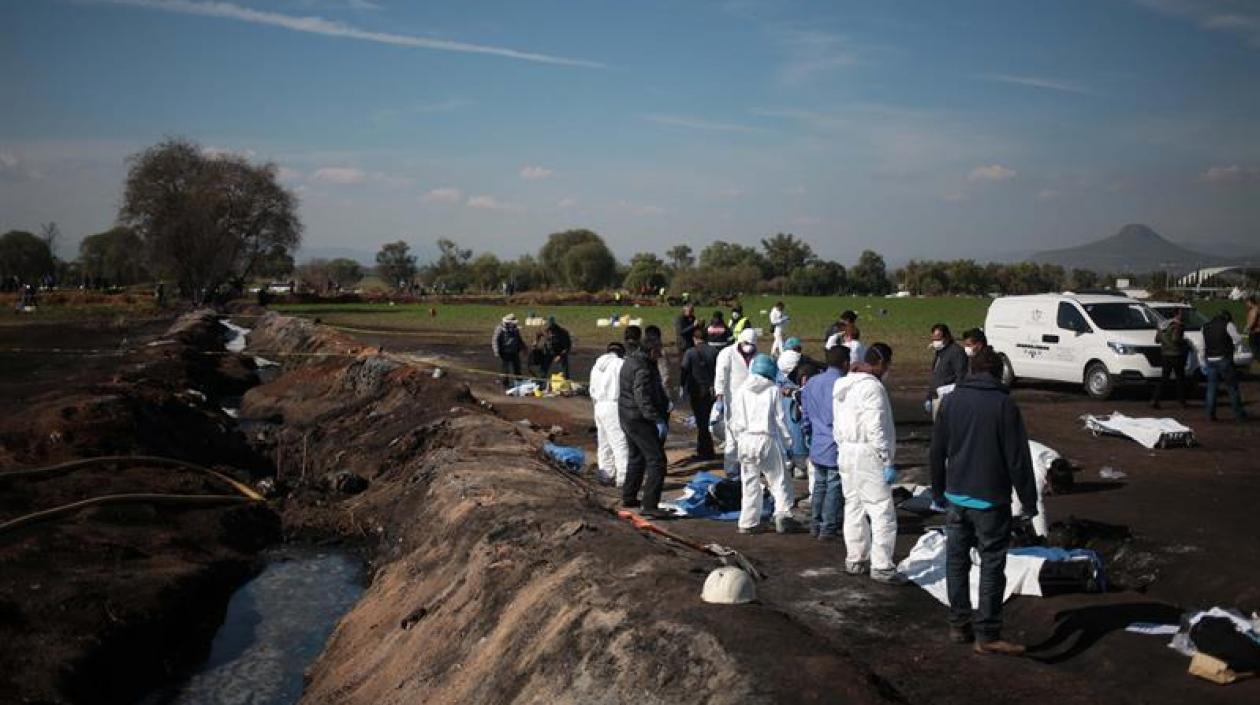Lugar de la explosión.