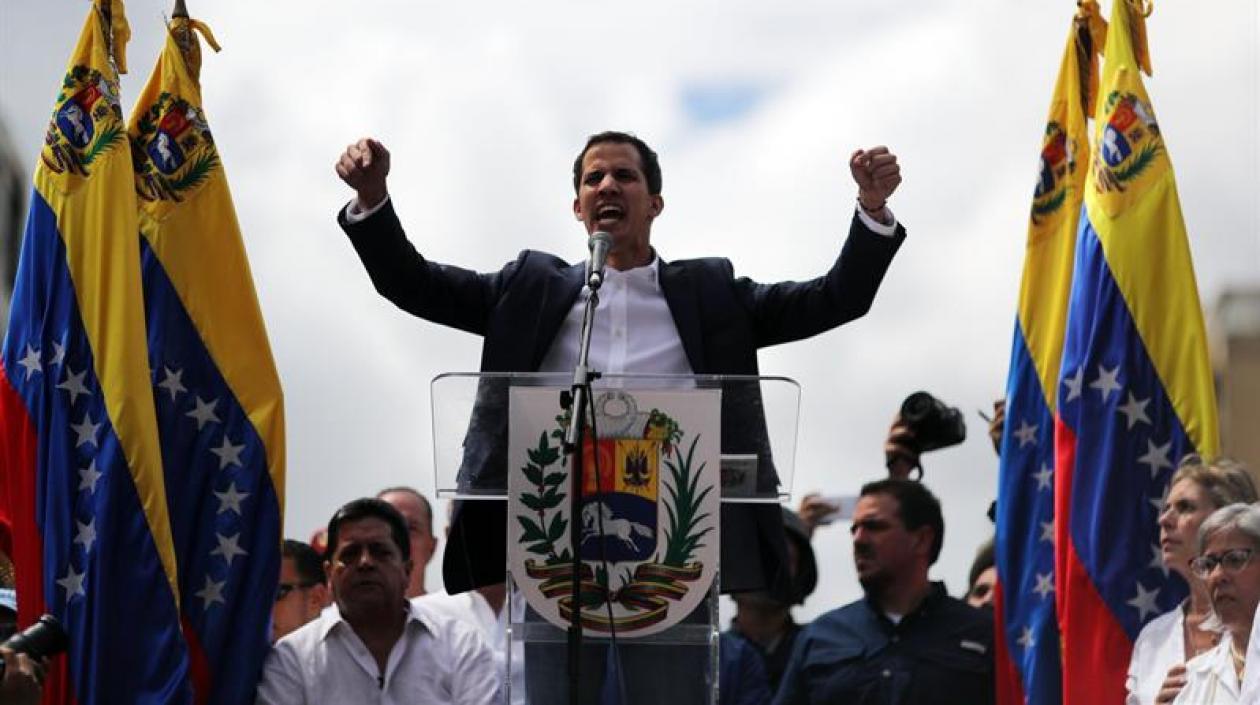 El presidente del Parlamento venezolano, Juan Guaidó