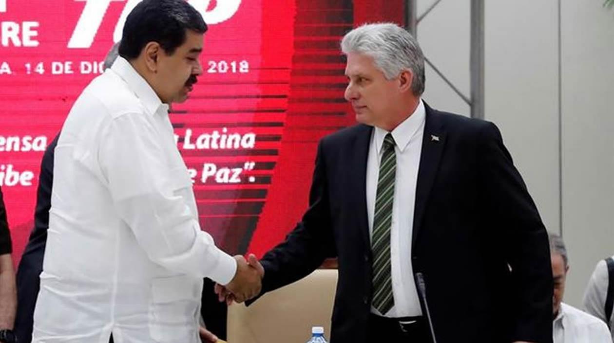 Presidente de Venezuela, Nicolás Maduro - Presidente de Cuba, Miguel Diaz-Canel