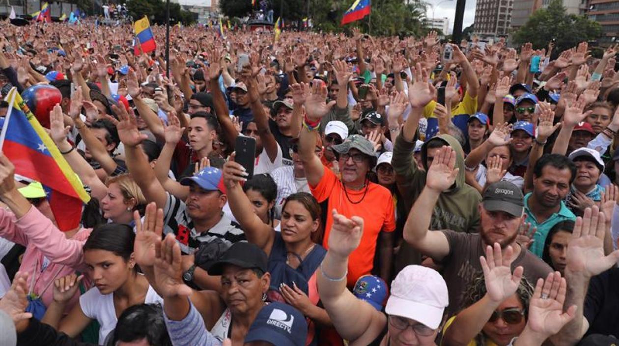 Imagen de la protesta.