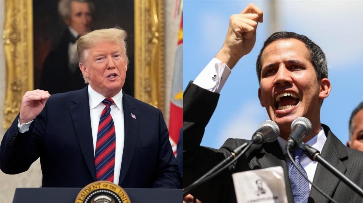 Donald Trump y Juan Guaidó.