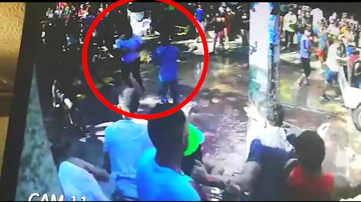 Momento de la pelea.