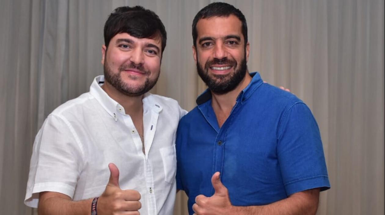 Jaime Pumarejo recibiendo el respaldo del Senador Arturo Char.