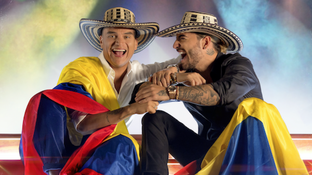 Los cantantes Silvestre Dangond y Maluma.