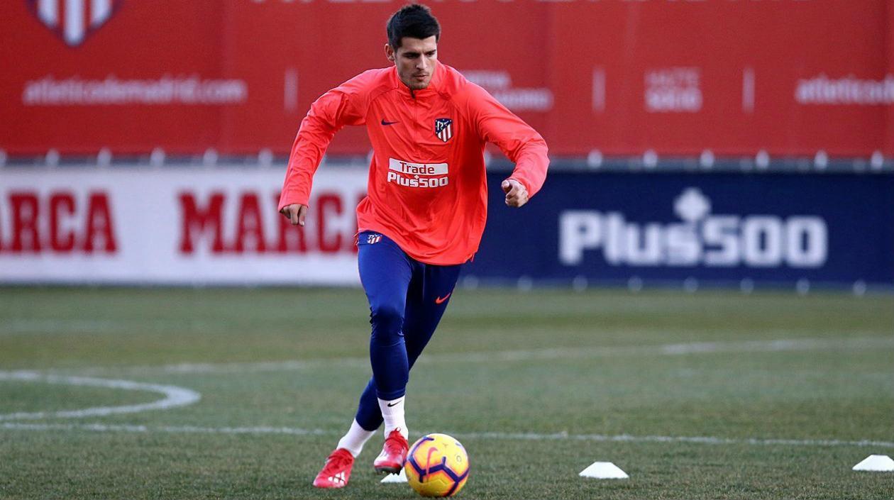 Álvaro Morata, delantero del atlético de Madrid. 