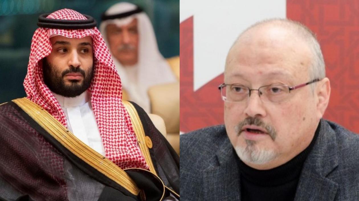 El príncipe Mohamed bin Salman y Jamal Khashoggi.