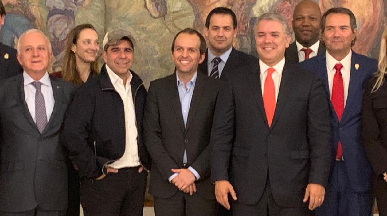 Alejandro Char, Ernesto Lucena, Iván Duque y Neven Ilic.