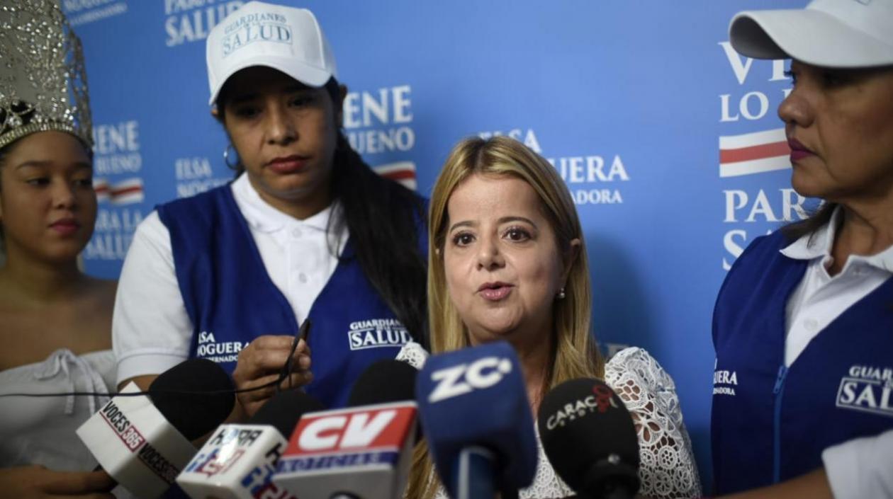 La candidata a la Gobernación del Atlántico, Elsa Noguera.