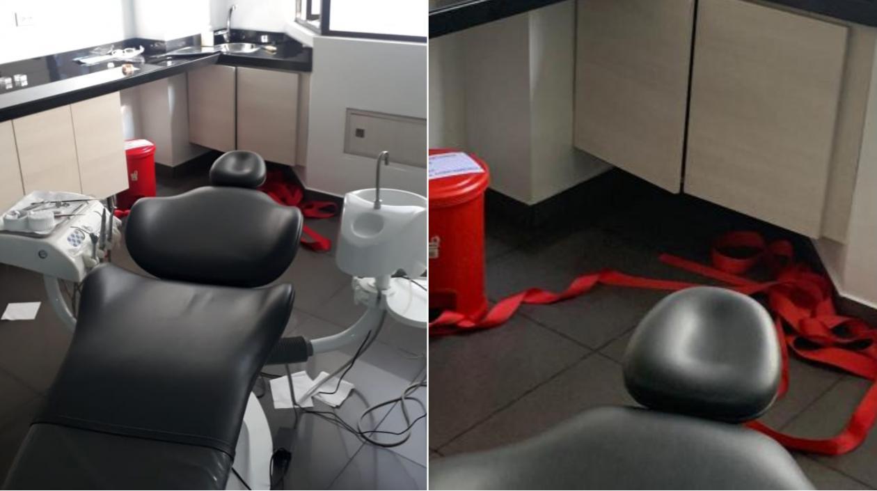 En este consultorio era atendida Aida Merlano, allí quedó la cinta usada por la excongresista para escapar.