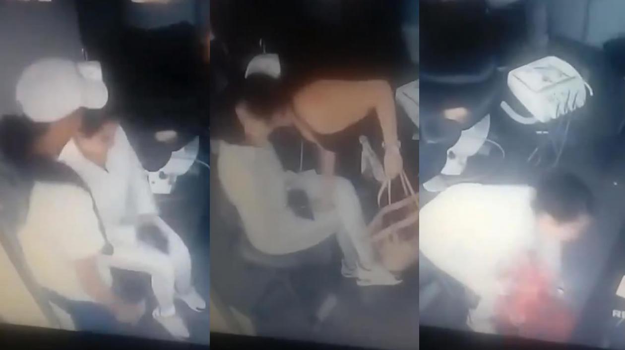 Momento de la ejecución de la fuga de Aida Merlano.