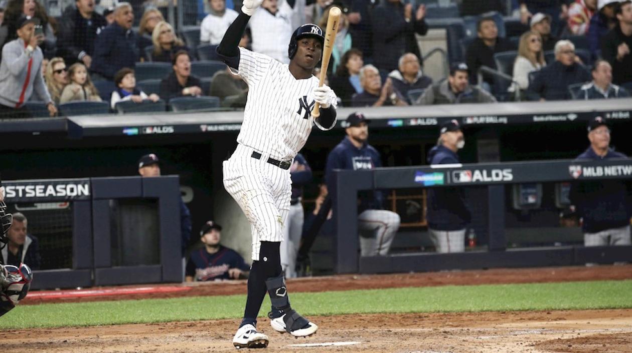 Didi Gregorius, conectando el grand slam en el partido.