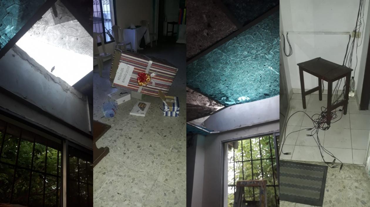 Así quedó la parroquia.